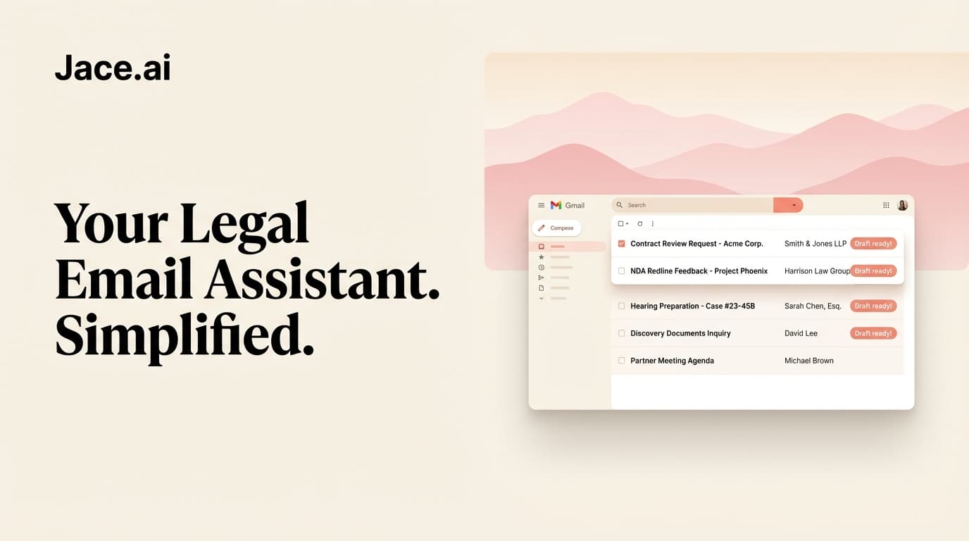 Jace AI for Legal Teams: Precision Email Management for Law Firms and In-House Counsel