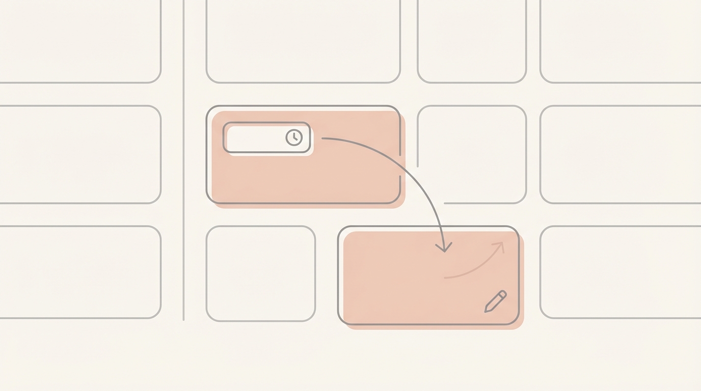 Minimalist line-art illustration of a founder inbox with a single 'Waiting' label turning into a follow-up draft.