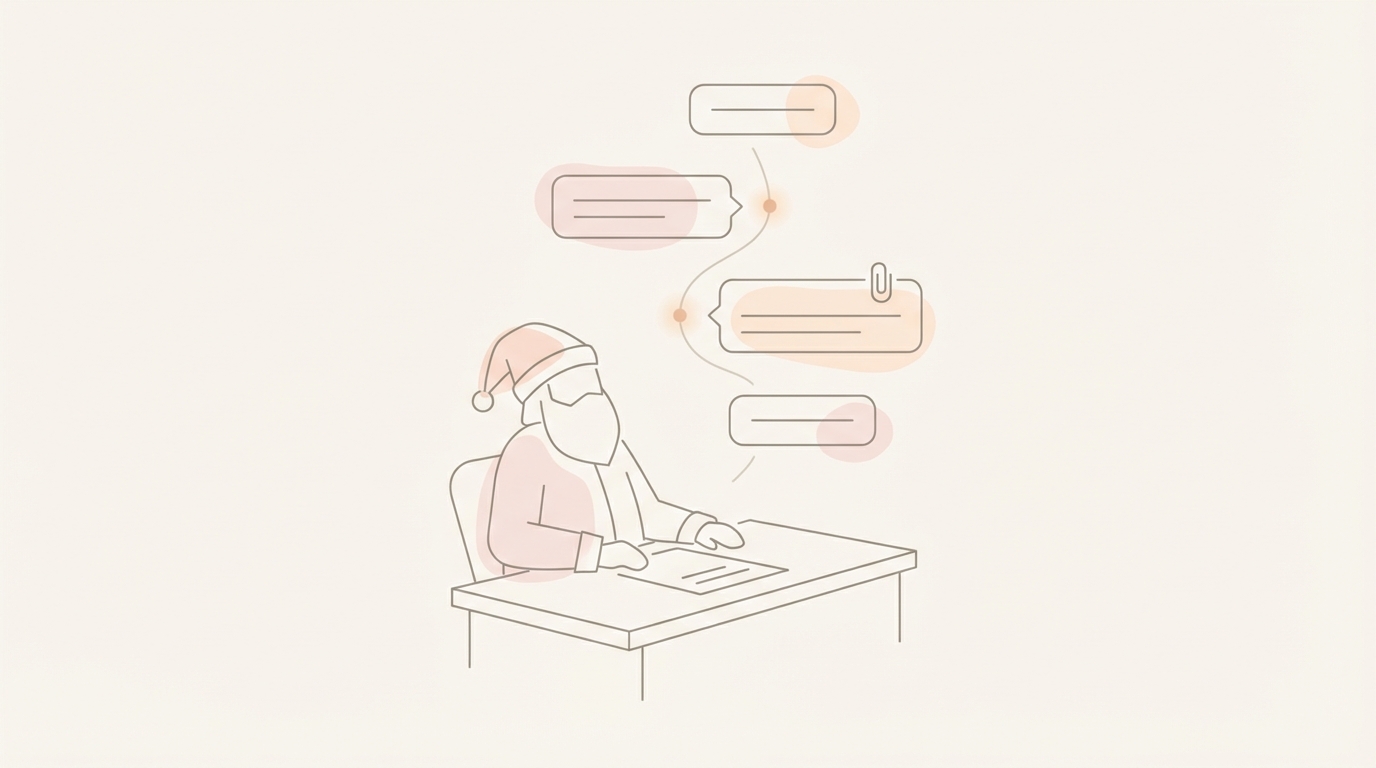 Featured image: Santa reviewing letter thread